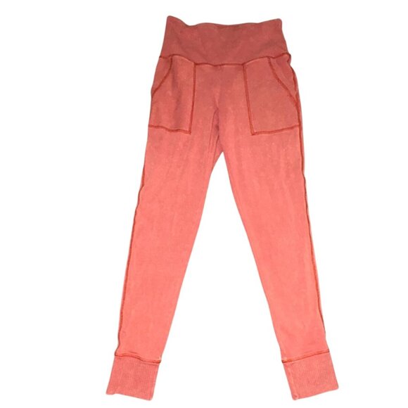aerie Pants - Aerie Womens Ribbed Skinny Joggers-Rust Color-Size M-Fair